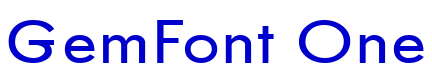 GemFont One font
